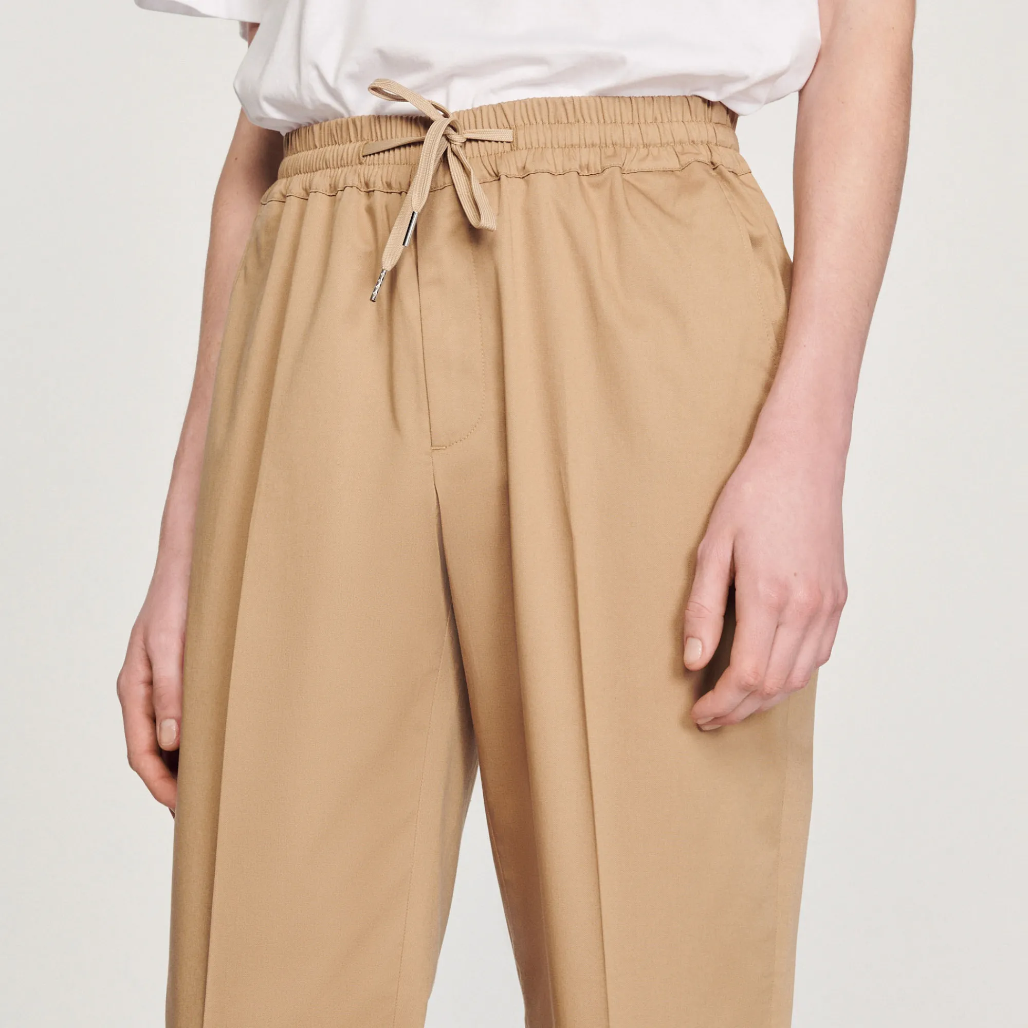 Pantaloni Dritti Elasticizzati>Sandro Paris Sale
