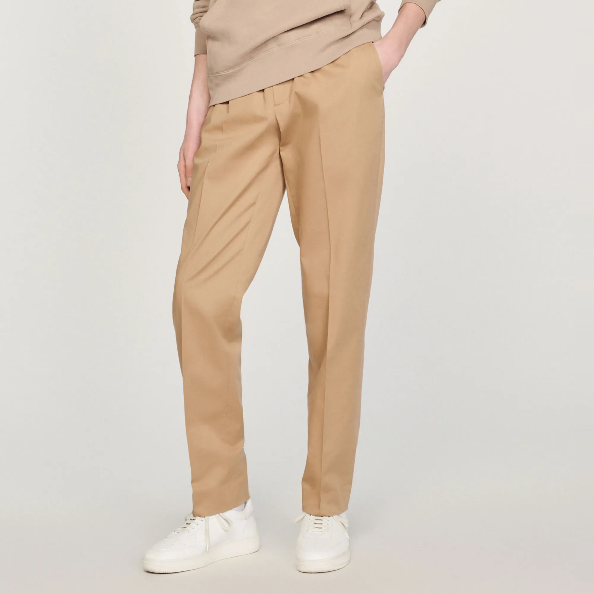 Pantaloni Dritti Elasticizzati>Sandro Paris Sale