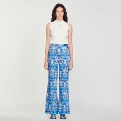 Pantaloni Fluidi Con Stampa Foulard>Sandro Paris Online