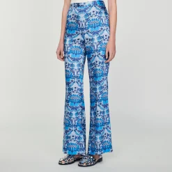 Pantaloni Fluidi Con Stampa Foulard><noscript><img width=