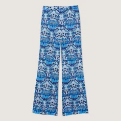Pantaloni Fluidi Con Stampa Foulard><noscript><img width=
