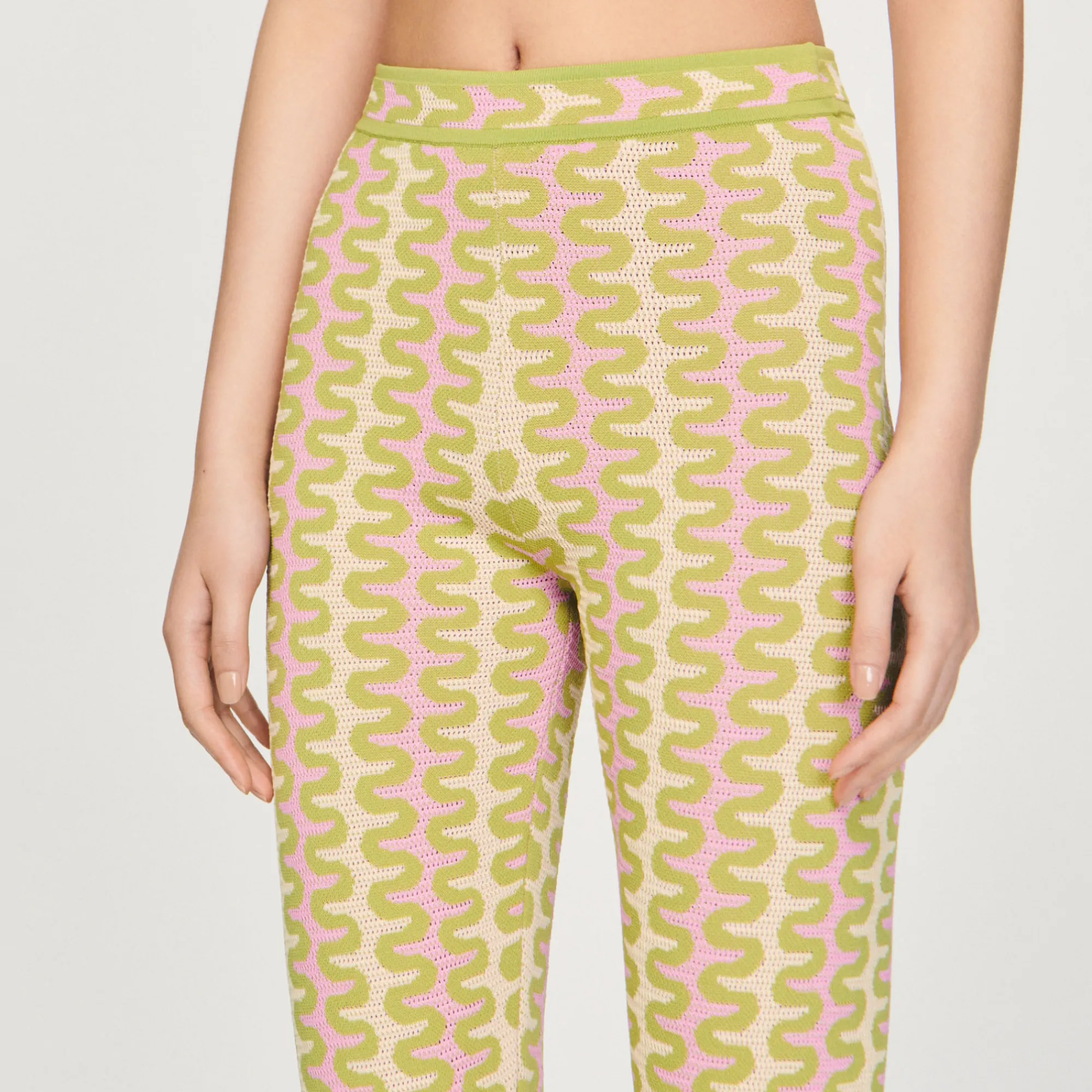 Pantaloni In Maglia A Motivi>Sandro Paris New