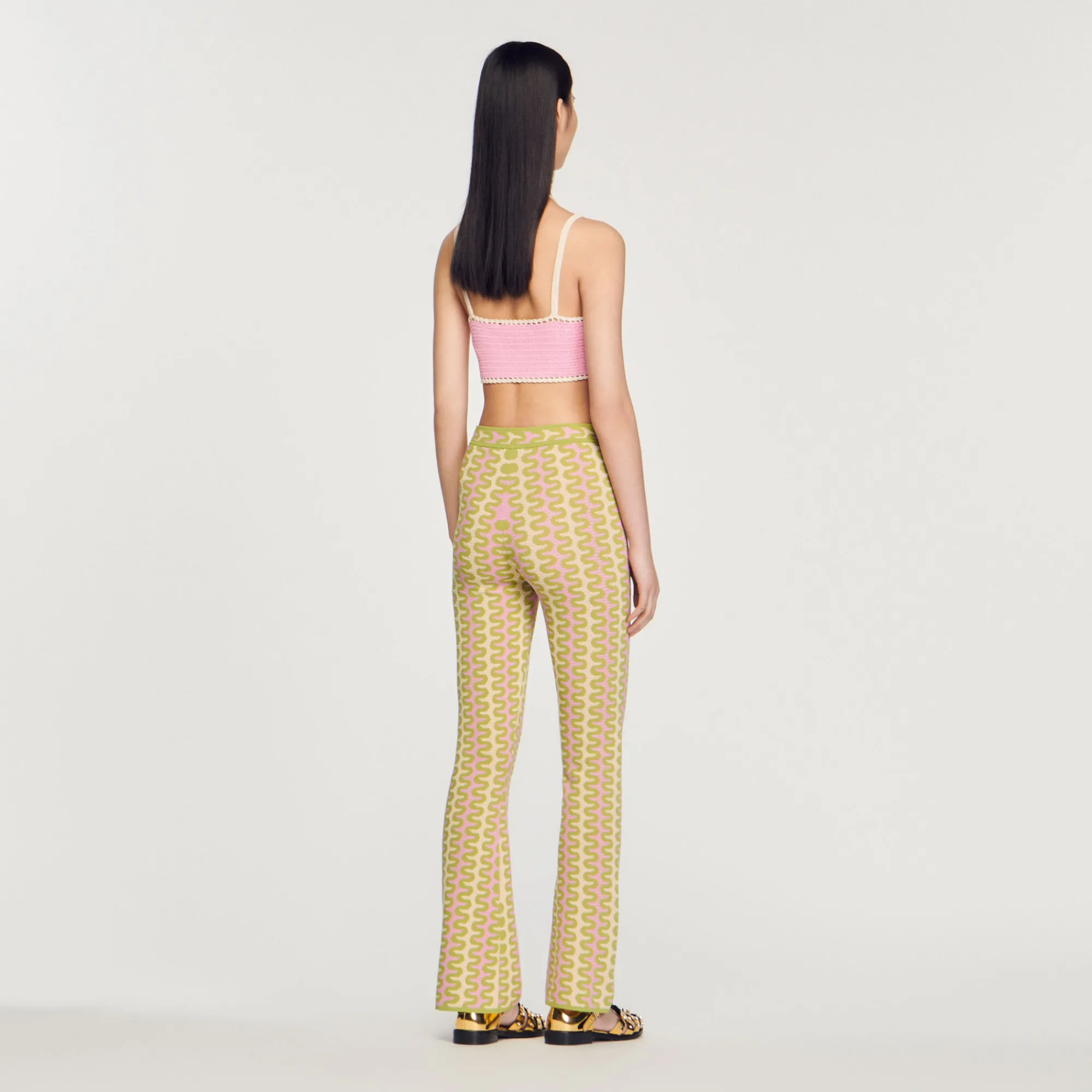 Pantaloni In Maglia A Motivi>Sandro Paris New