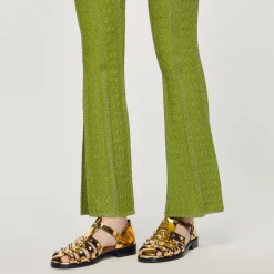 Pantaloni In Maglia Metallizzata><noscript><img width=