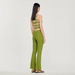 Pantaloni In Maglia Metallizzata><noscript><img width=