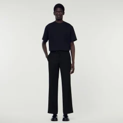 Pantaloni In Misto Lana>Sandro Paris Outlet