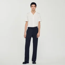 Pantaloni In Misto Lana>Sandro Paris Shop