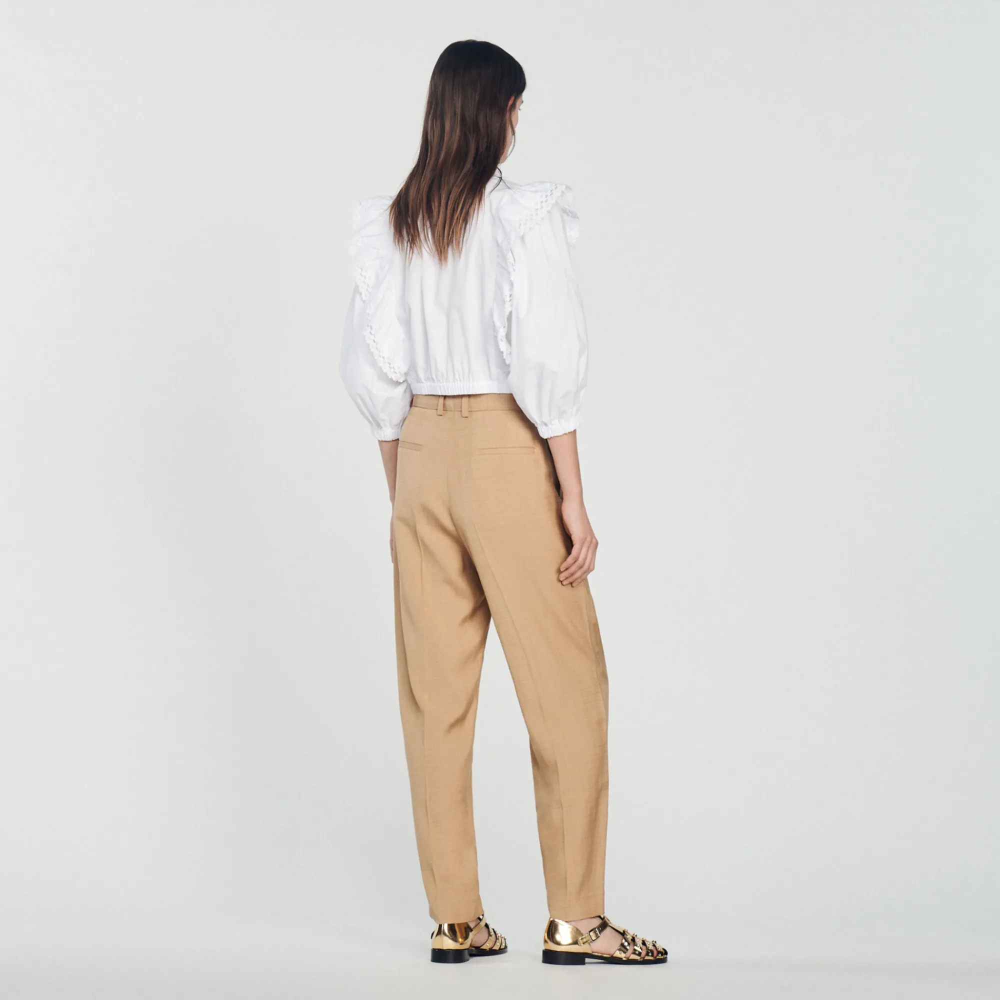 Pantaloni Larghi>Sandro Paris Hot