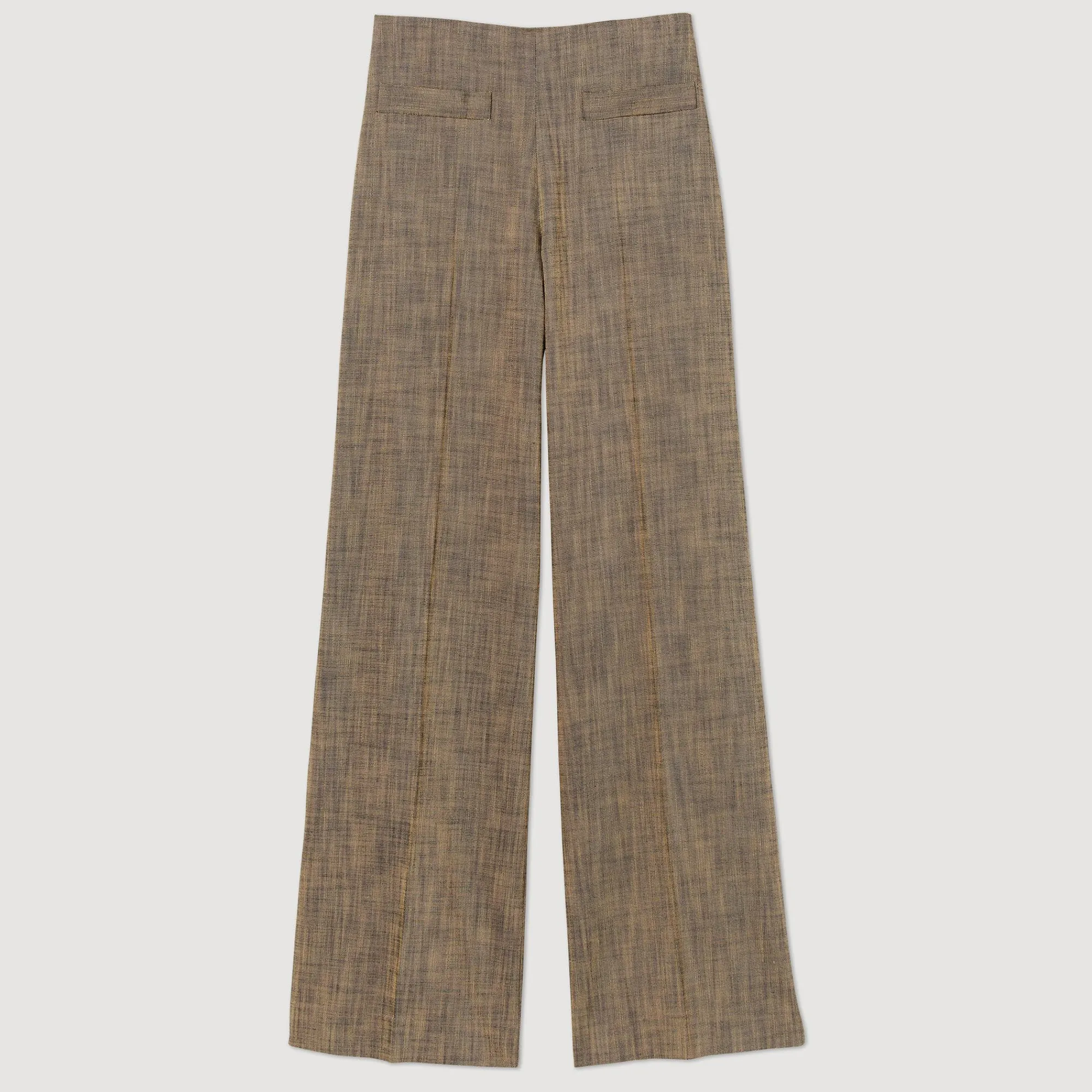 Pantaloni Larghi A Vita Alta>Sandro Paris Fashion