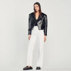 Pantaloni Larghi In Tela>Sandro Paris Hot