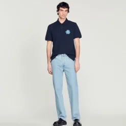 Polo Con Ricamo Floreale>Sandro Paris Cheap