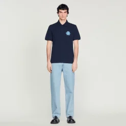 Polo Con Ricamo Floreale>Sandro Paris Cheap
