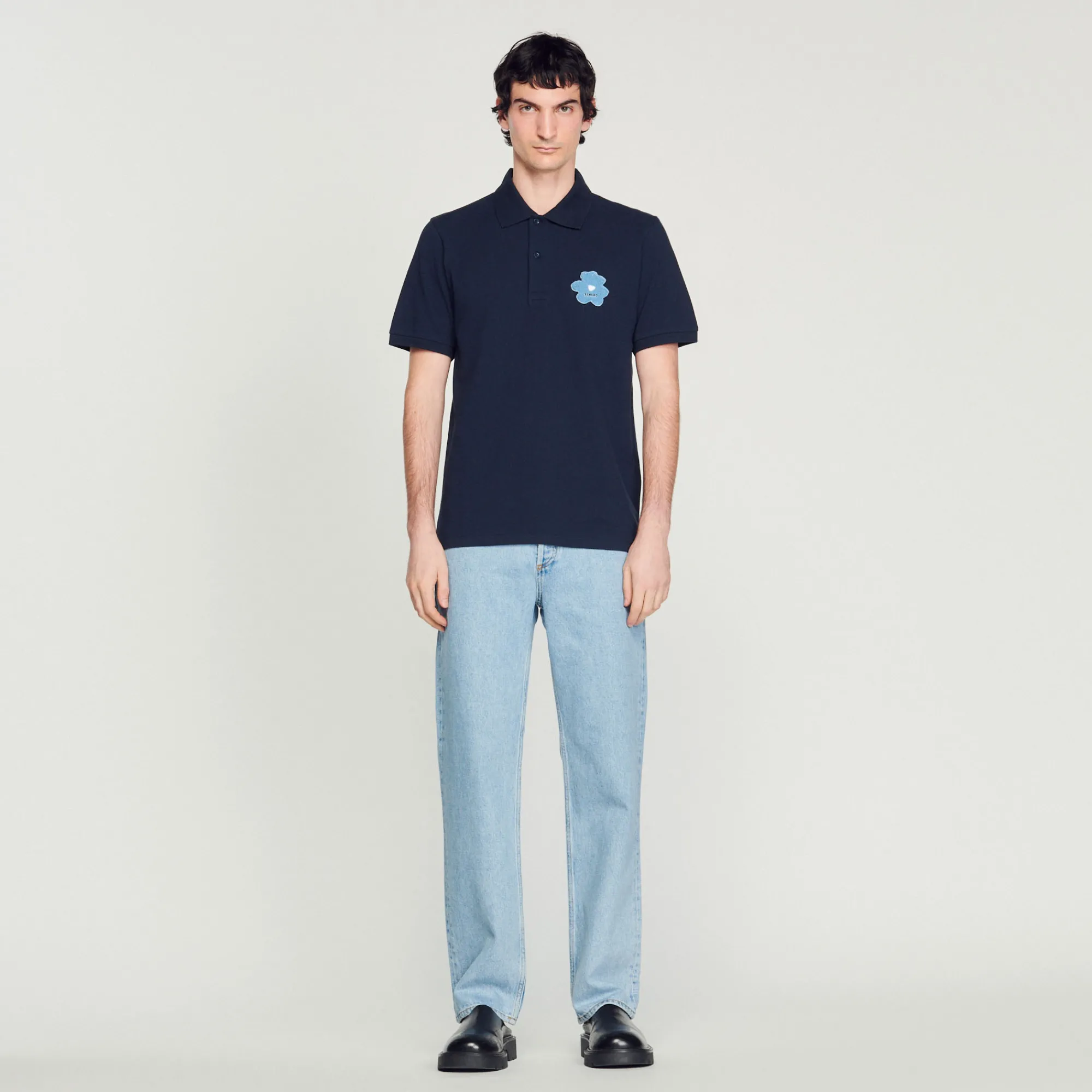 Polo Con Ricamo Floreale>Sandro Paris Cheap