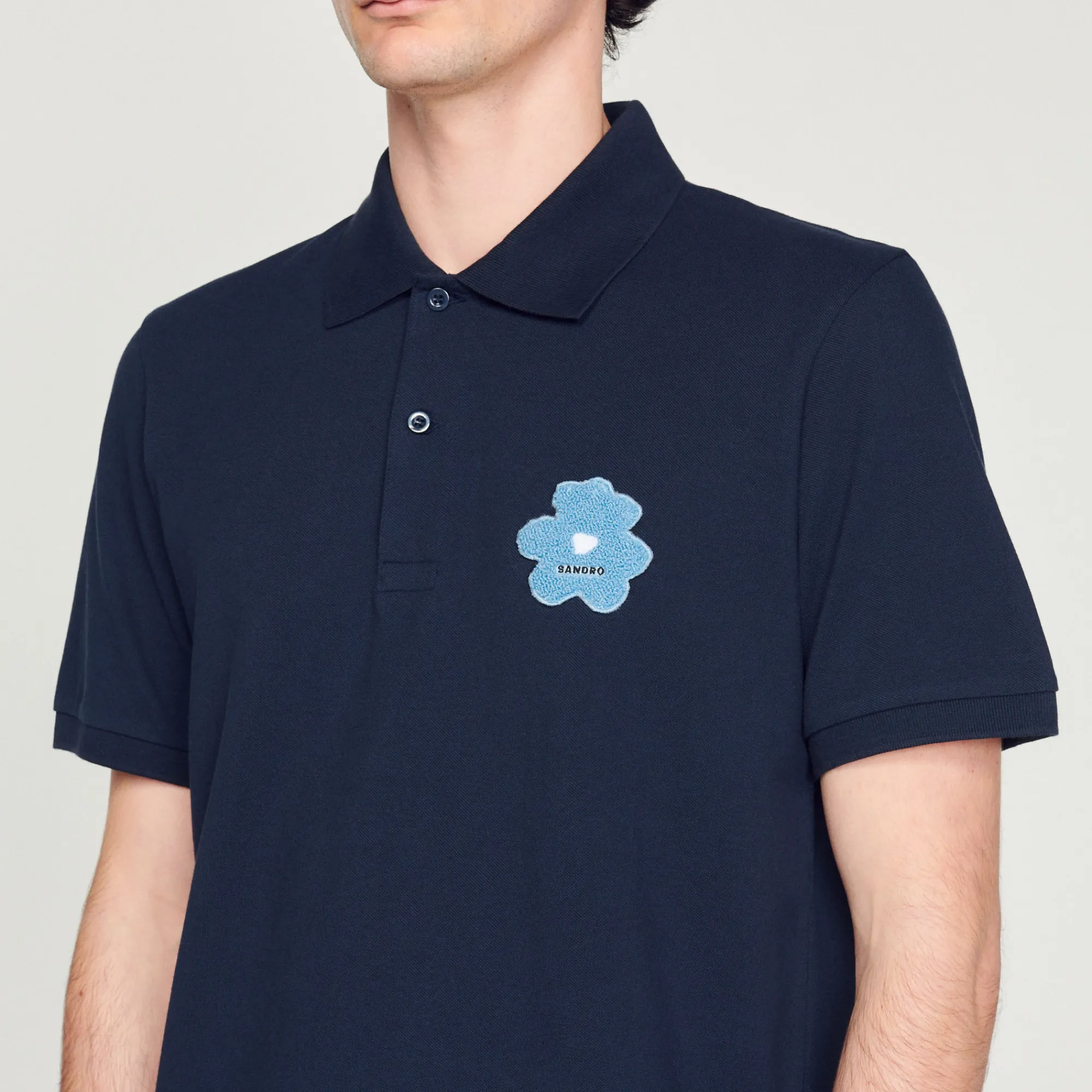 Polo Con Ricamo Floreale>Sandro Paris Cheap