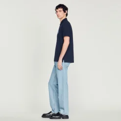 Polo Con Ricamo Floreale><noscript><img width=