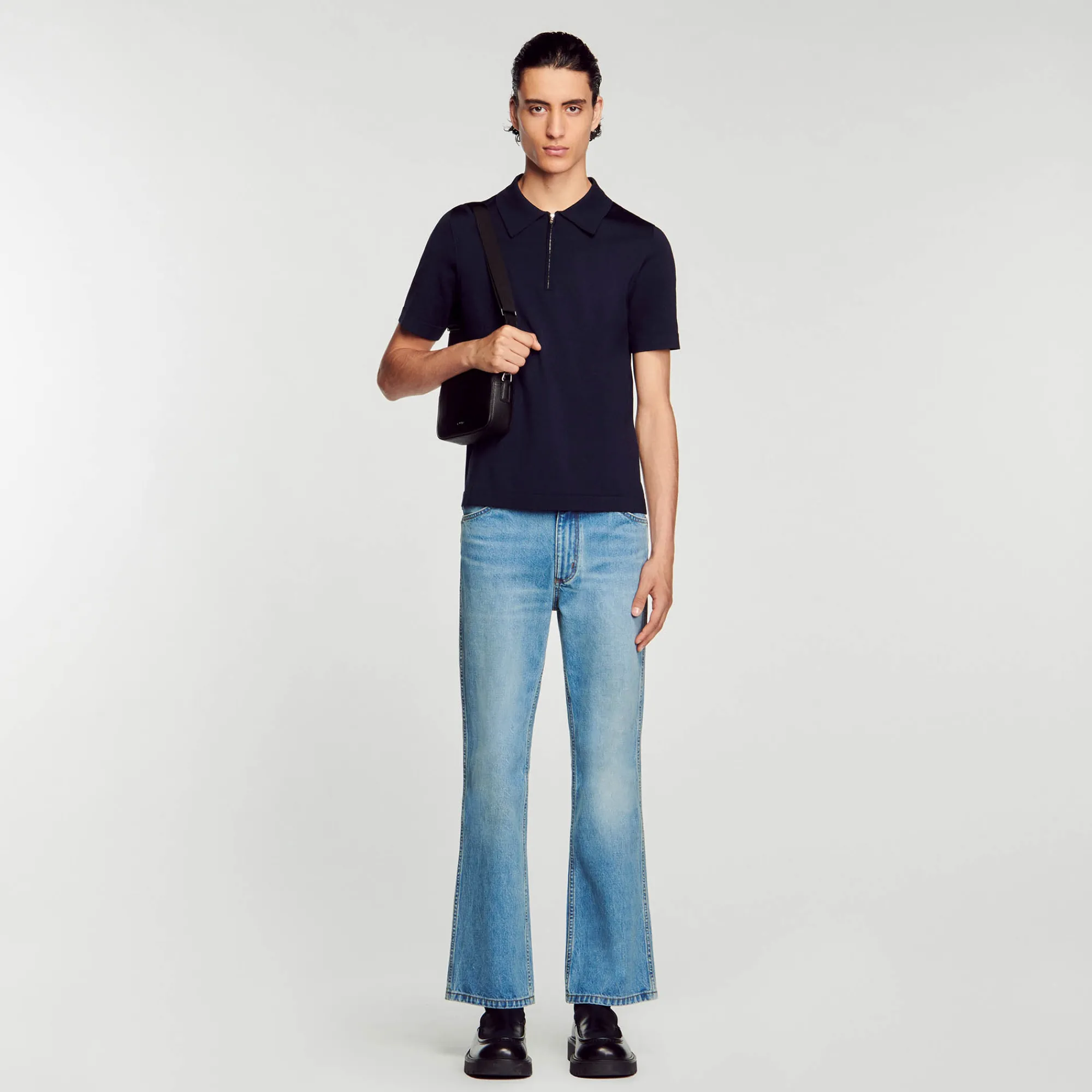 Polo In Maglia Con Collo A Zip>Sandro Paris Discount