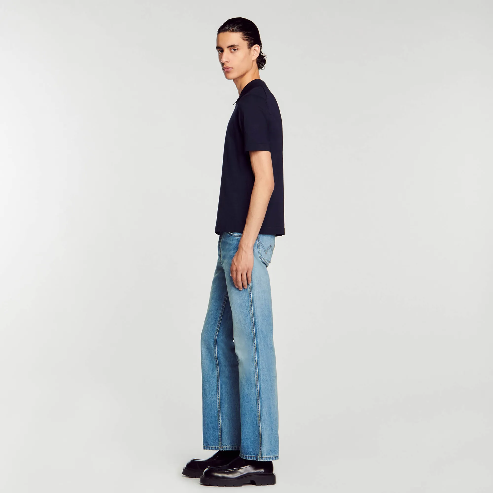 Polo In Maglia Con Collo A Zip>Sandro Paris Discount