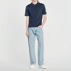 Polo In Maglia Con Collo A Zip>Sandro Paris Best