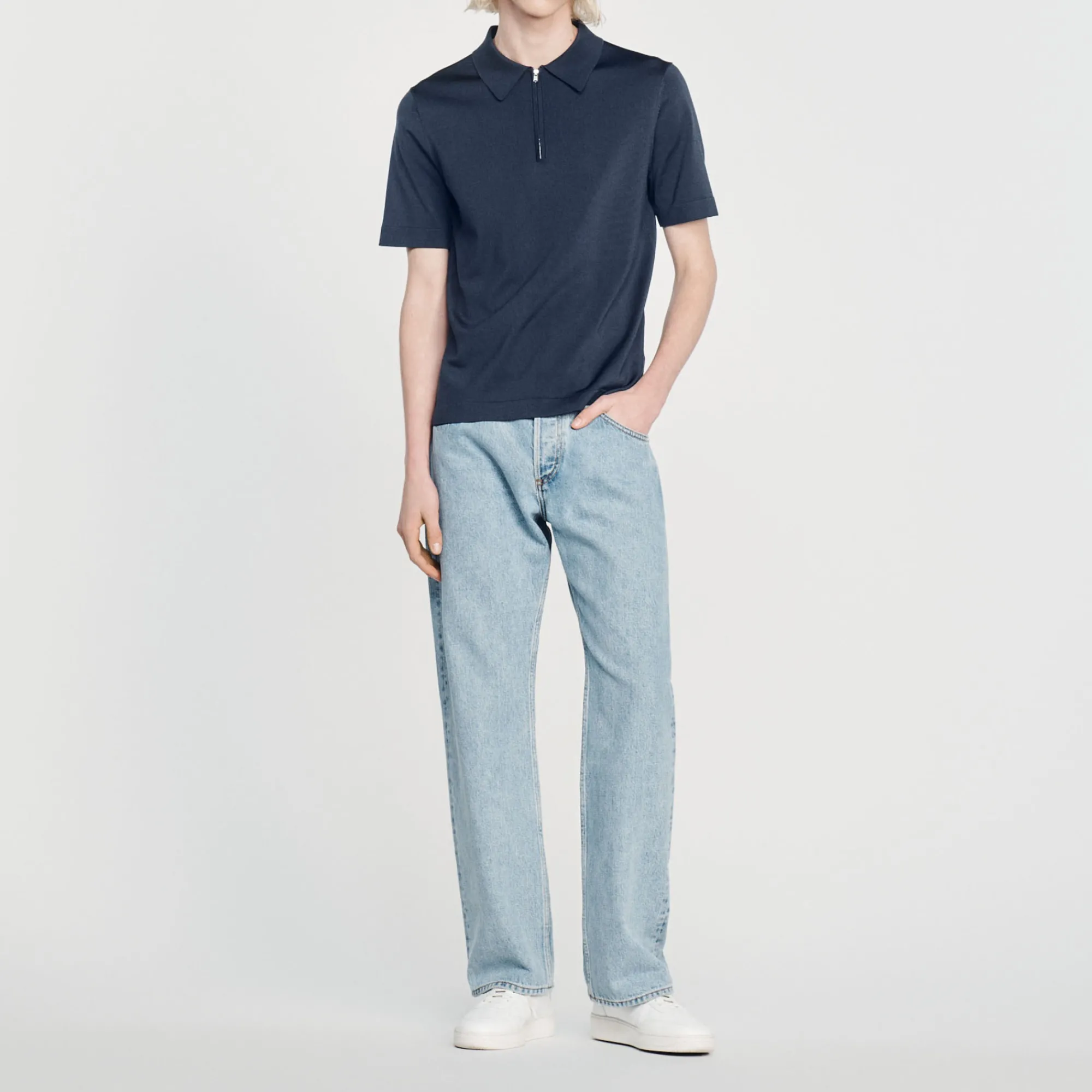 Polo In Maglia Con Collo A Zip>Sandro Paris Best