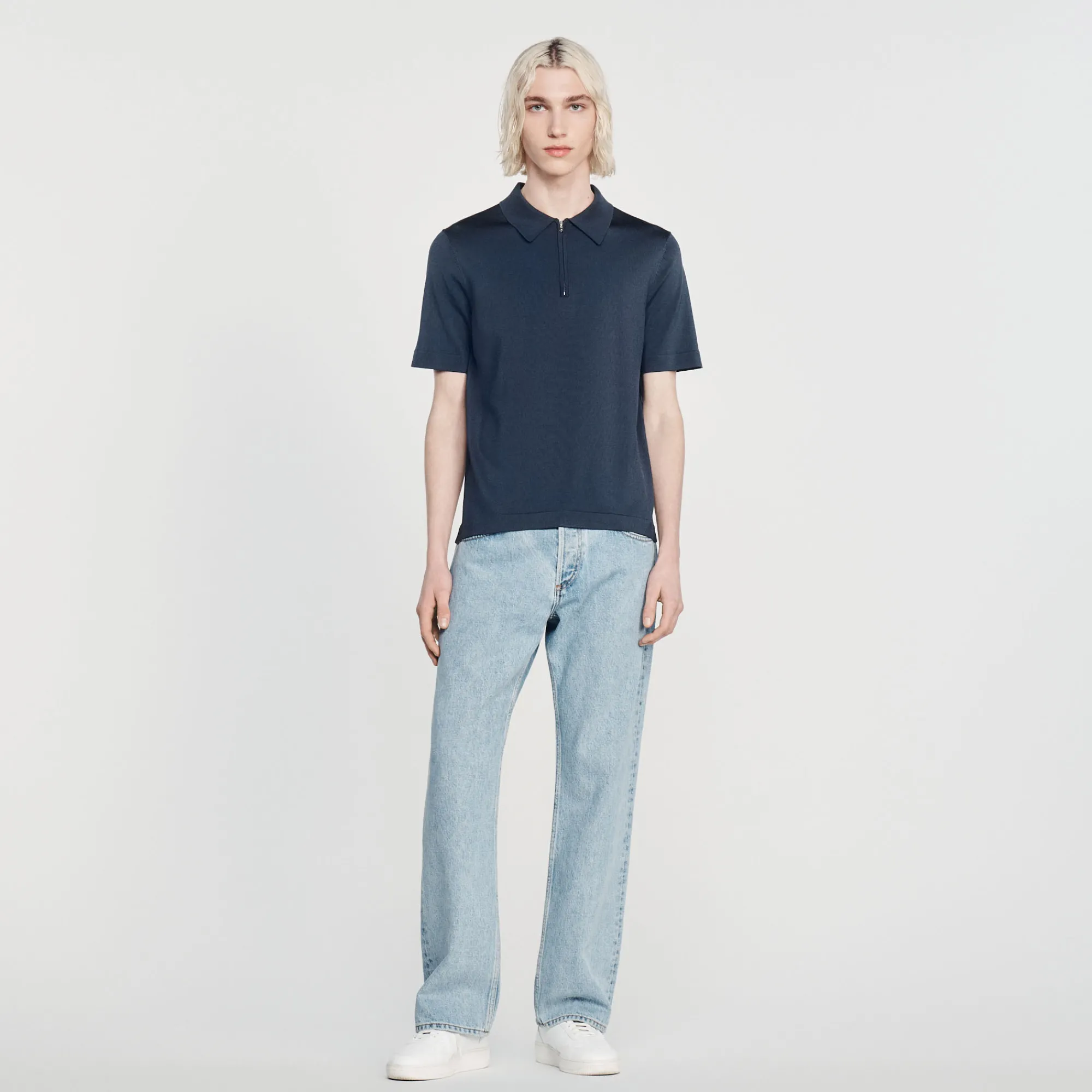 Polo In Maglia Con Collo A Zip>Sandro Paris Best