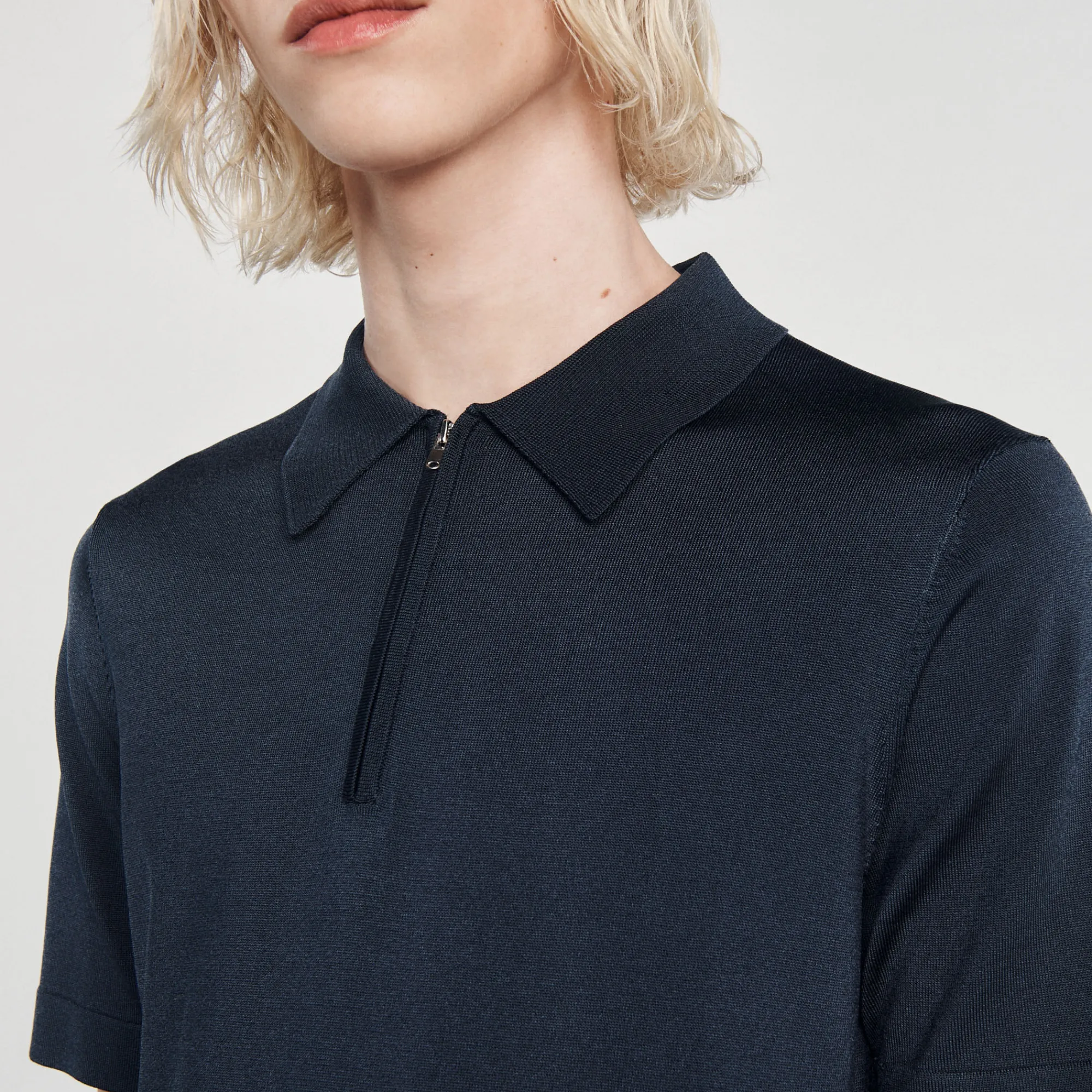 Polo In Maglia Con Collo A Zip>Sandro Paris Best