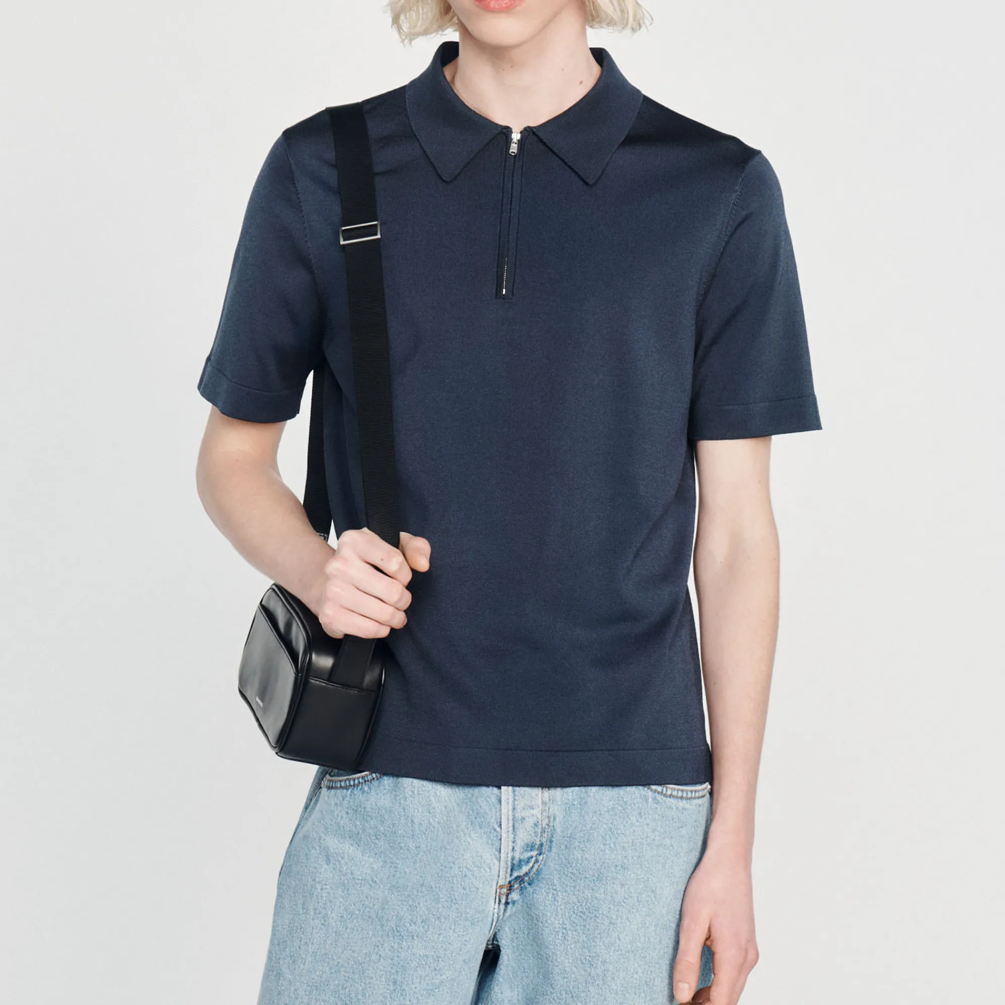 Polo In Maglia Con Collo A Zip>Sandro Paris Best