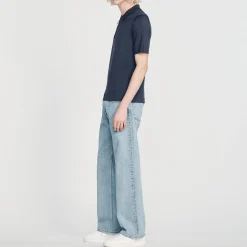Polo In Maglia Con Collo A Zip><noscript><img width=
