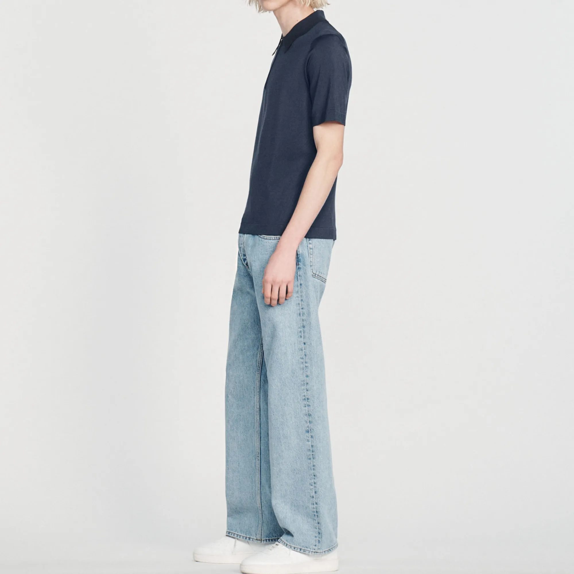 Polo In Maglia Con Collo A Zip>Sandro Paris Best