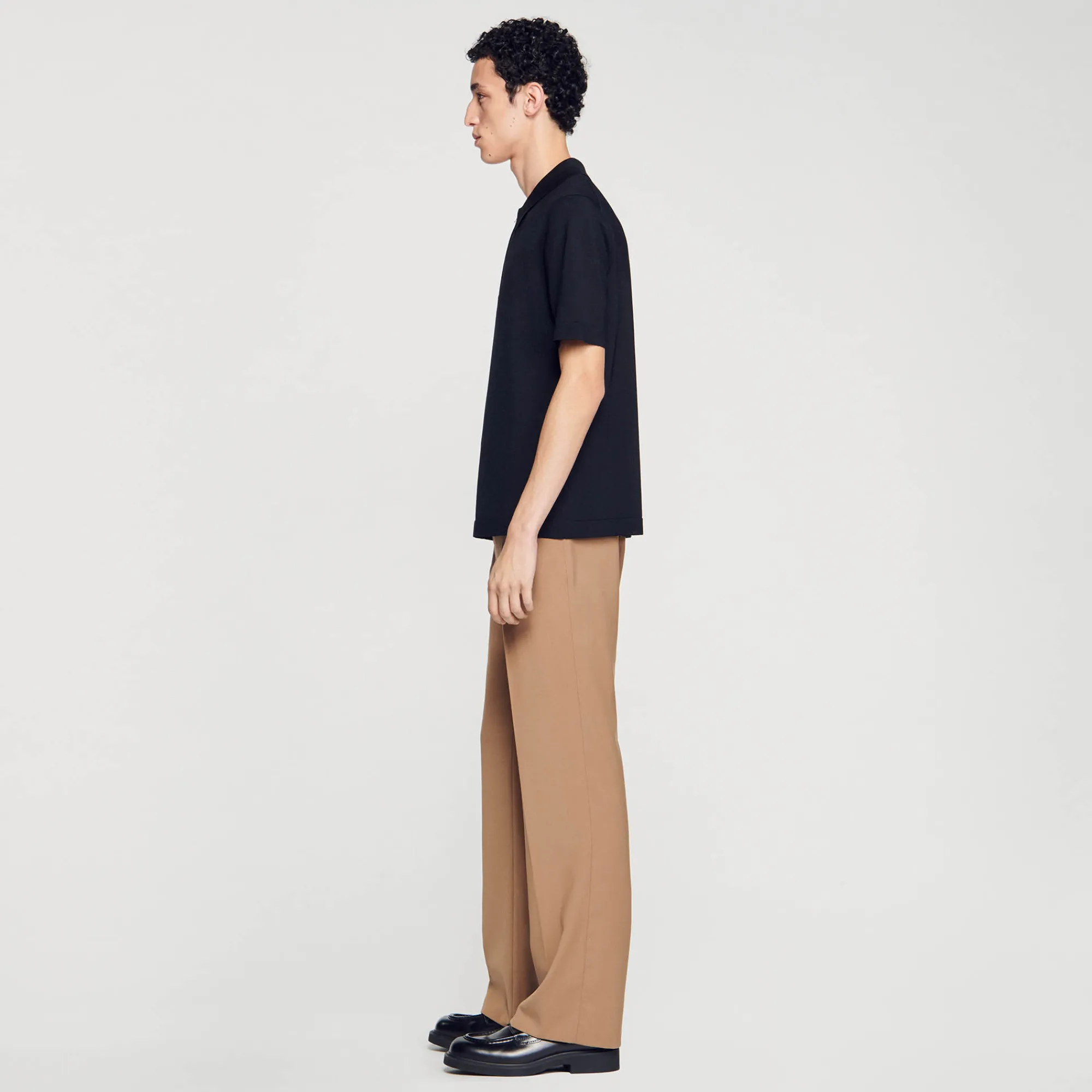 Polo In Maglia Con Collo A Zip>Sandro Paris Outlet