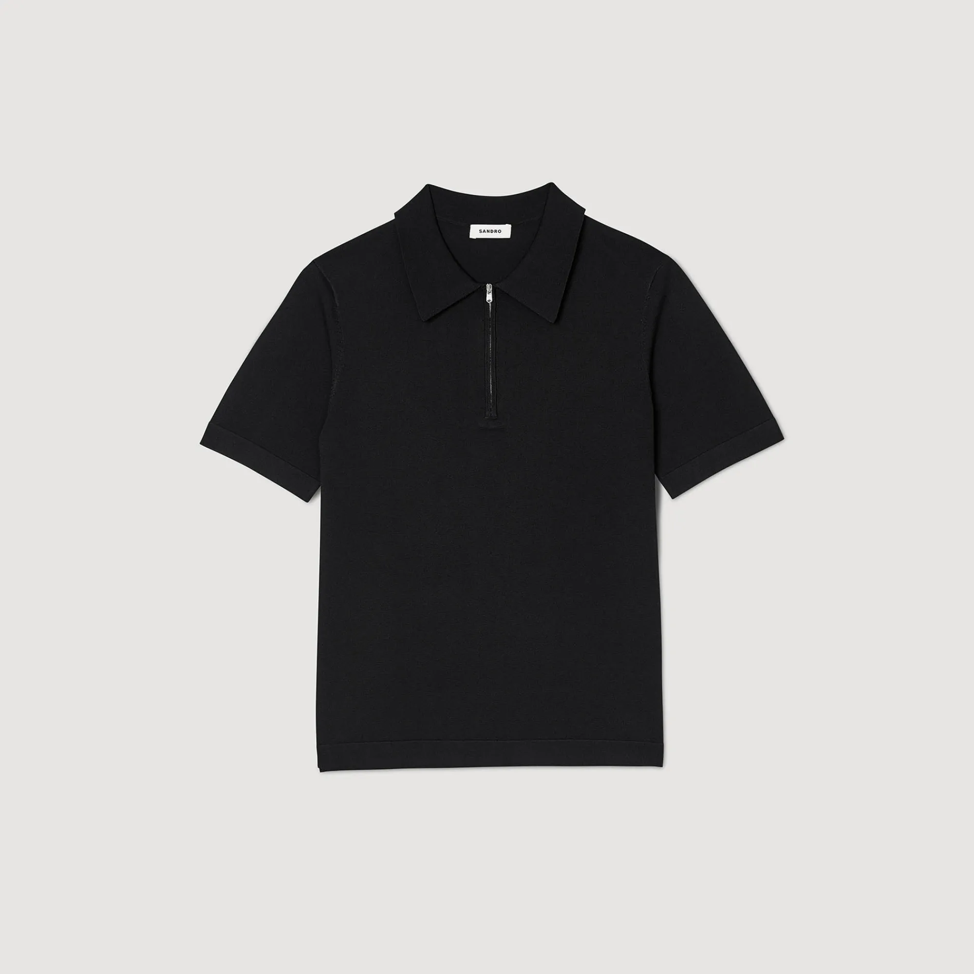 Polo In Maglia Con Collo A Zip>Sandro Paris Outlet