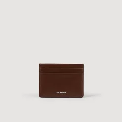 Porta Carte In Pelle Liscia>Sandro Paris Discount
