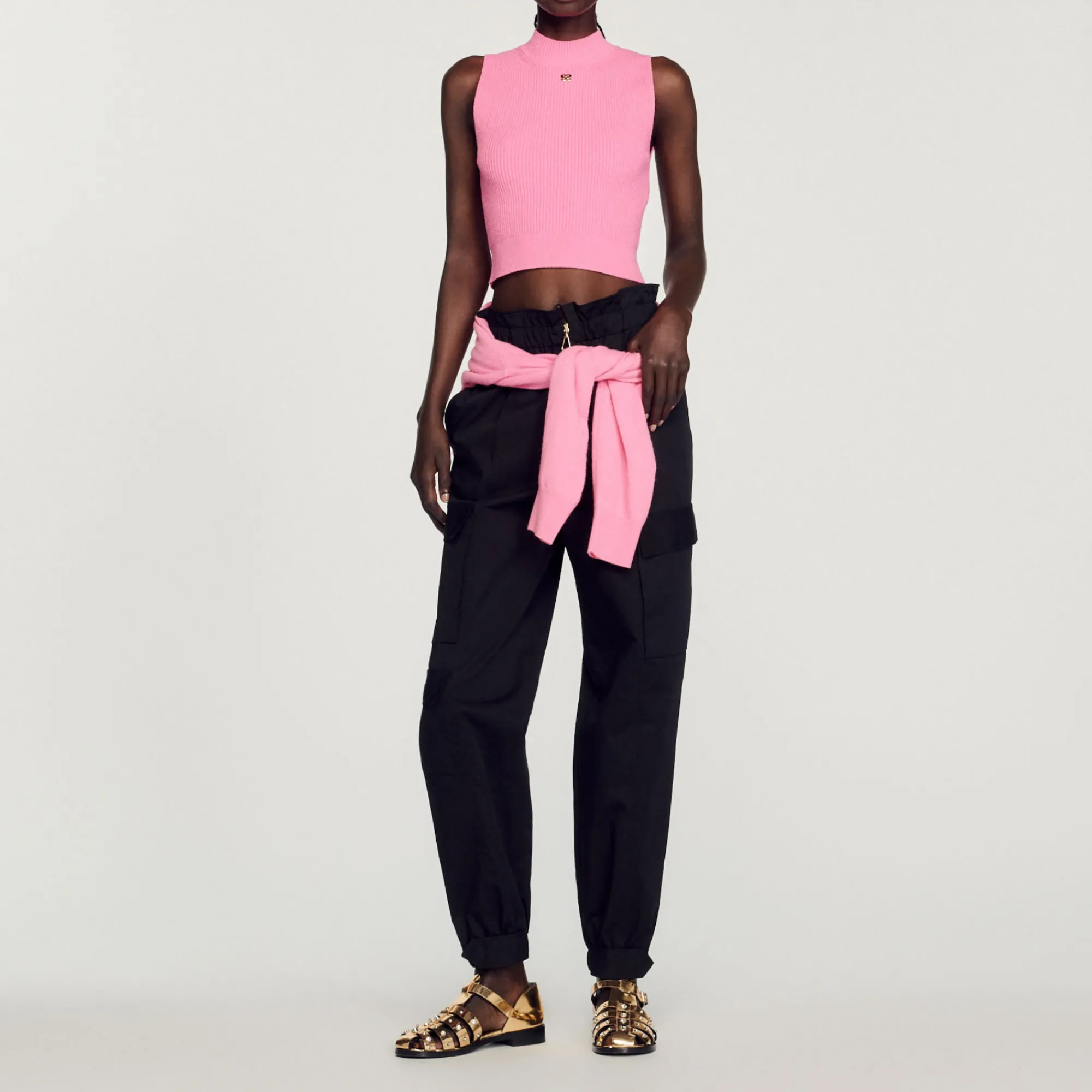 Pullover Corto A Coste>Sandro Paris Fashion