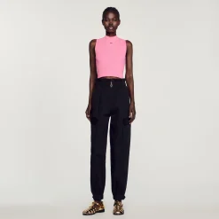 Pullover Corto A Coste>Sandro Paris Fashion