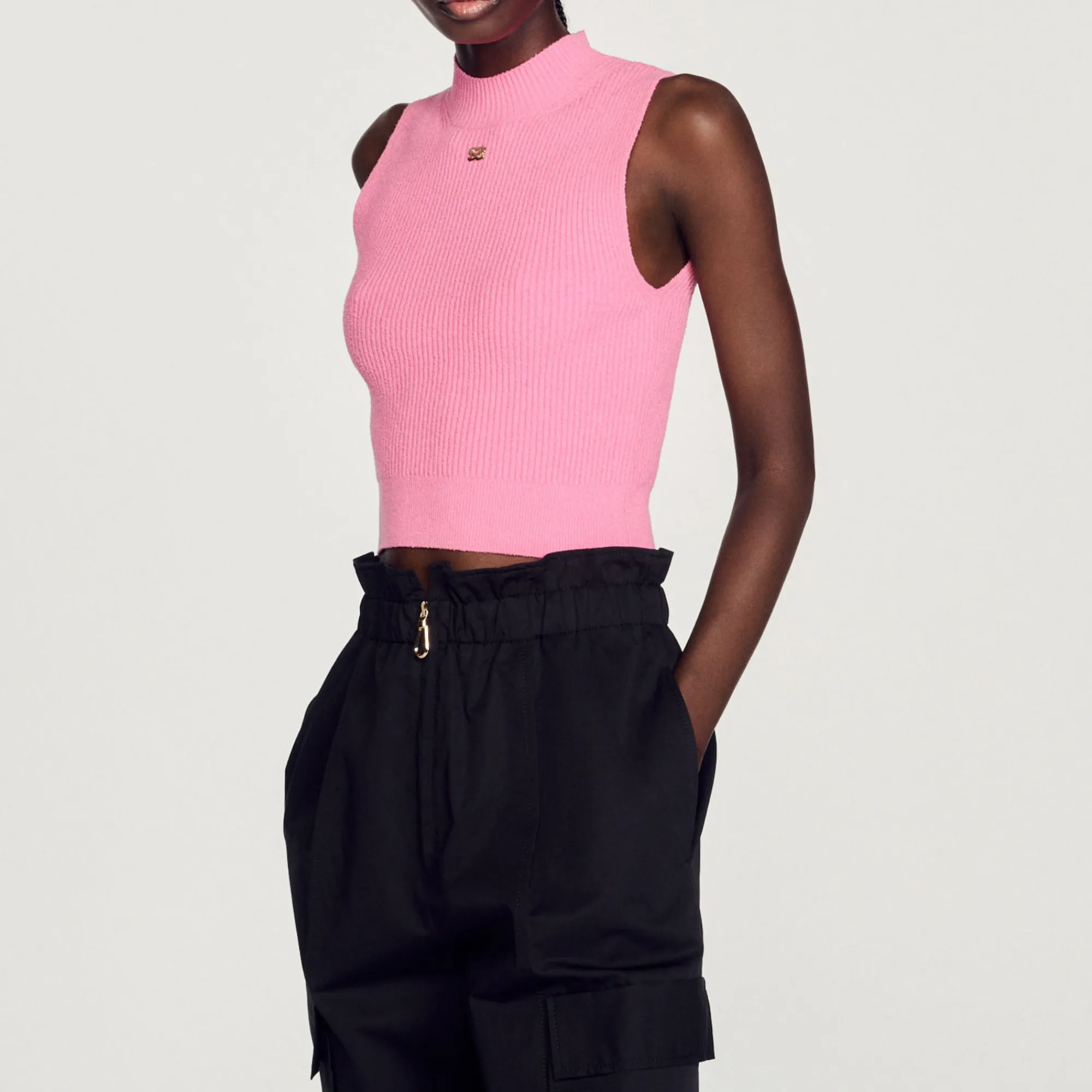 Pullover Corto A Coste>Sandro Paris Fashion