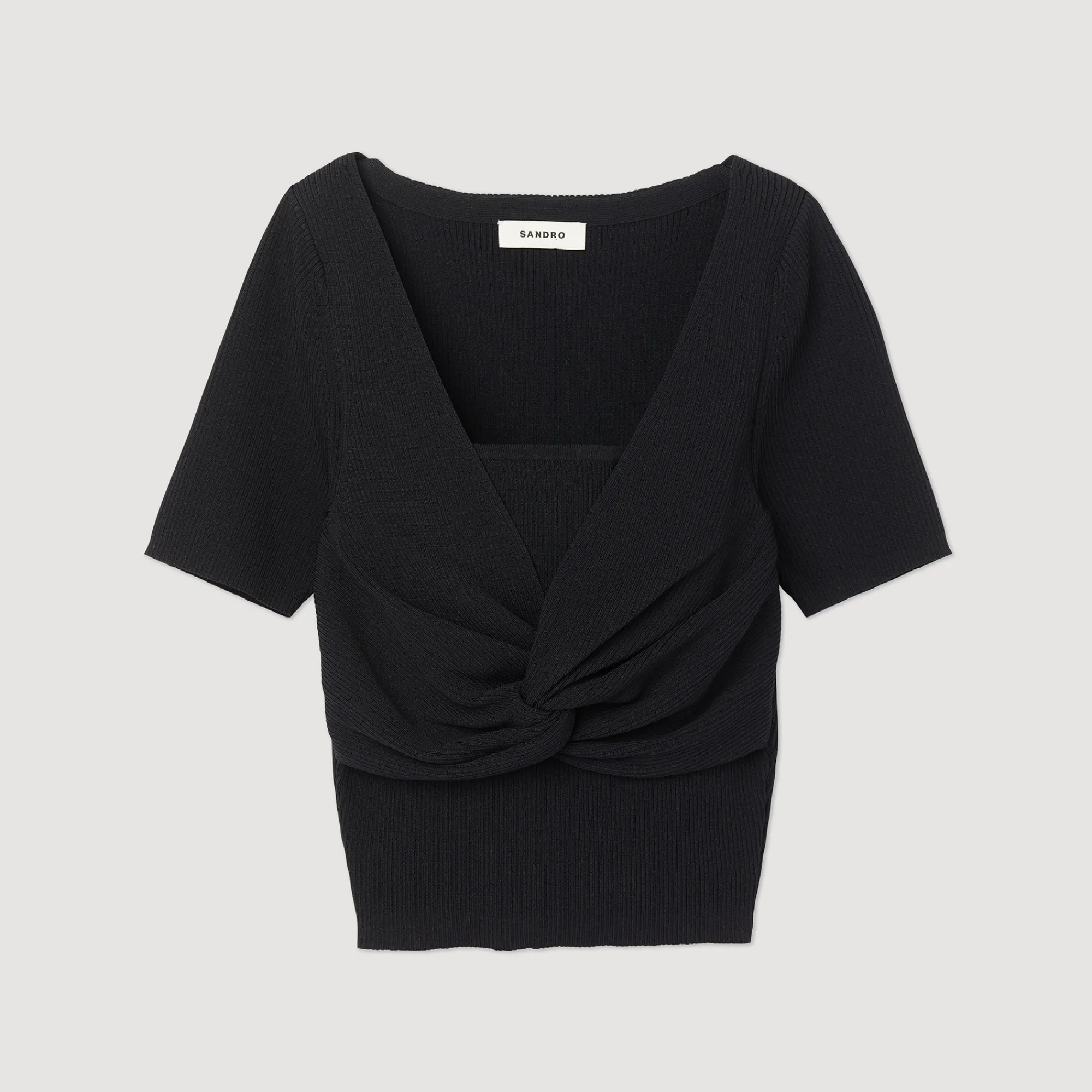 Pullover Corto Annodato>Sandro Paris Fashion