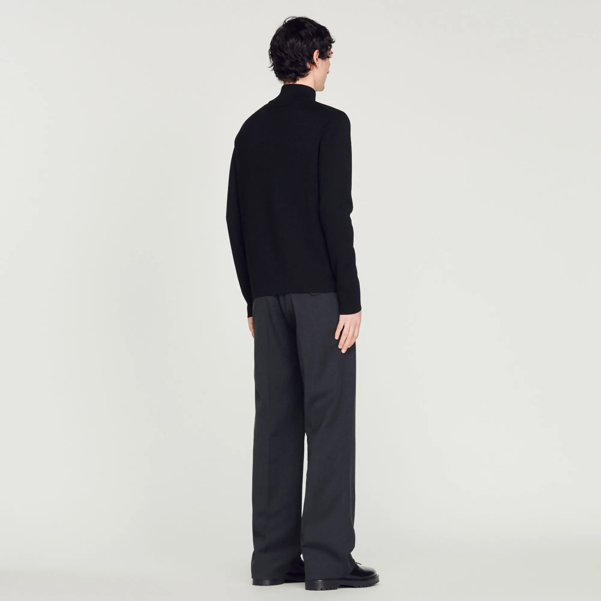 Pullover In Lana Con Zip Sul Collo>Sandro Paris Shop