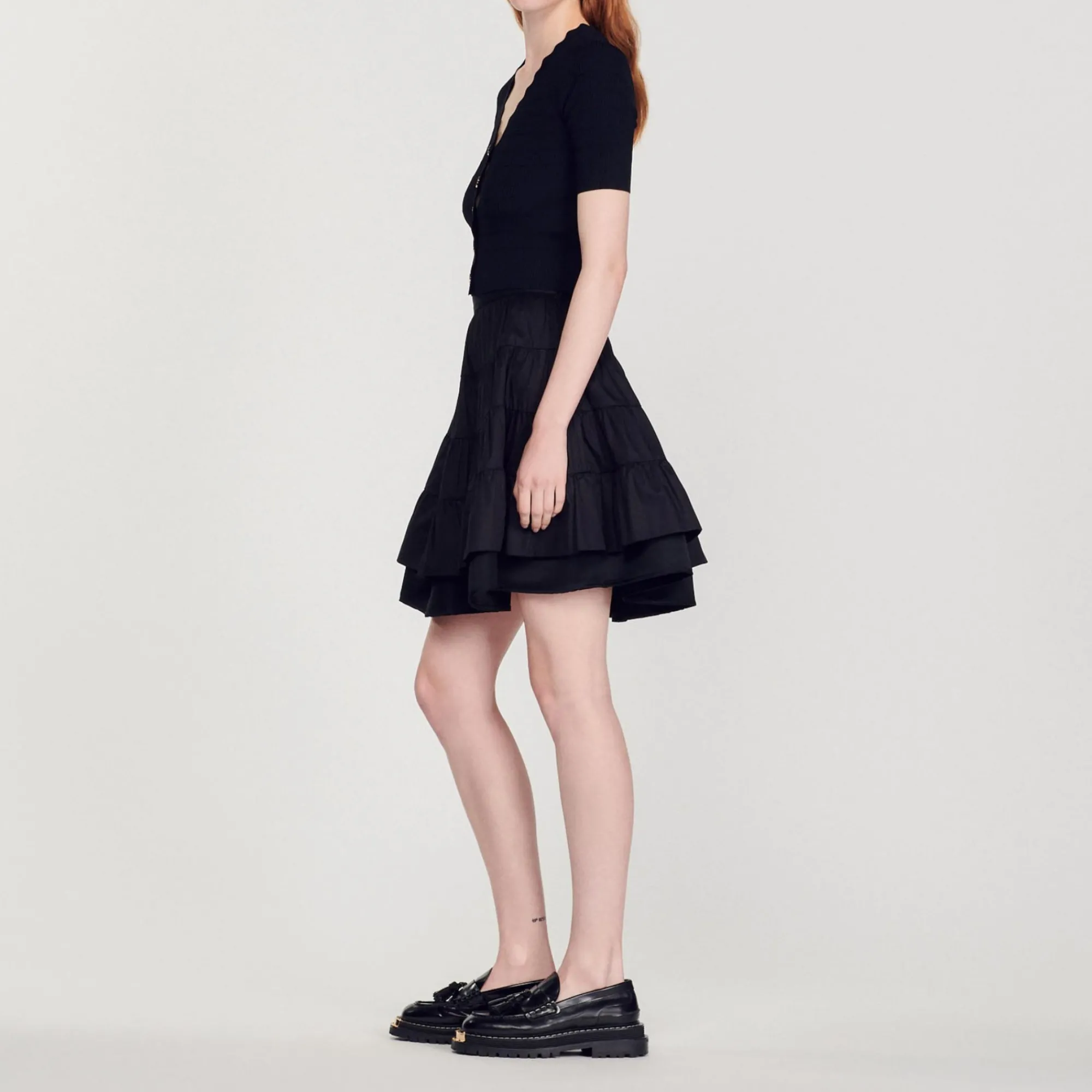Pullover In Maglia Con Bottoni Fantasia>Sandro Paris Flash Sale