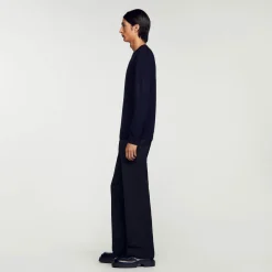 Pullover In Maglia Sottile In Lana><noscript><img width=