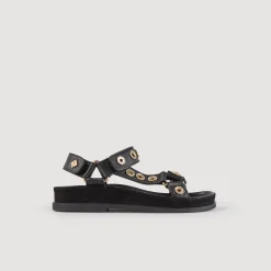 Sandali Con Strass E Velcro>Sandro Paris Online
