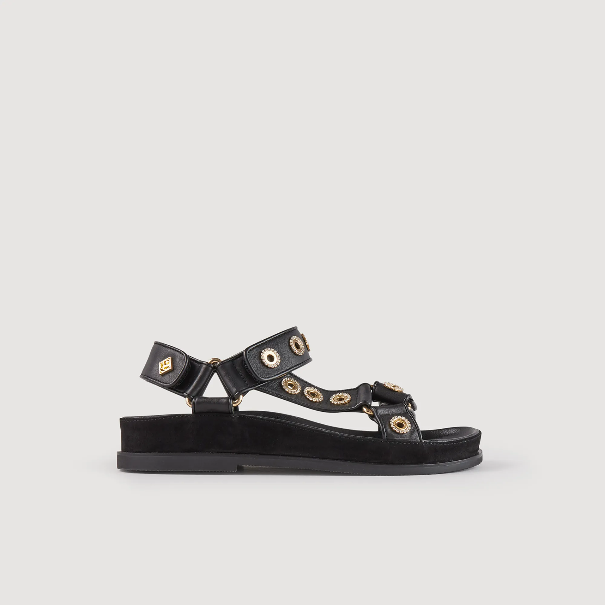 Sandali Con Strass E Velcro>Sandro Paris Online