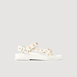 Sandali In Pelle Con Borchie>Sandro Paris Fashion