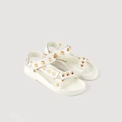 Sandali In Pelle Con Borchie>Sandro Paris Fashion