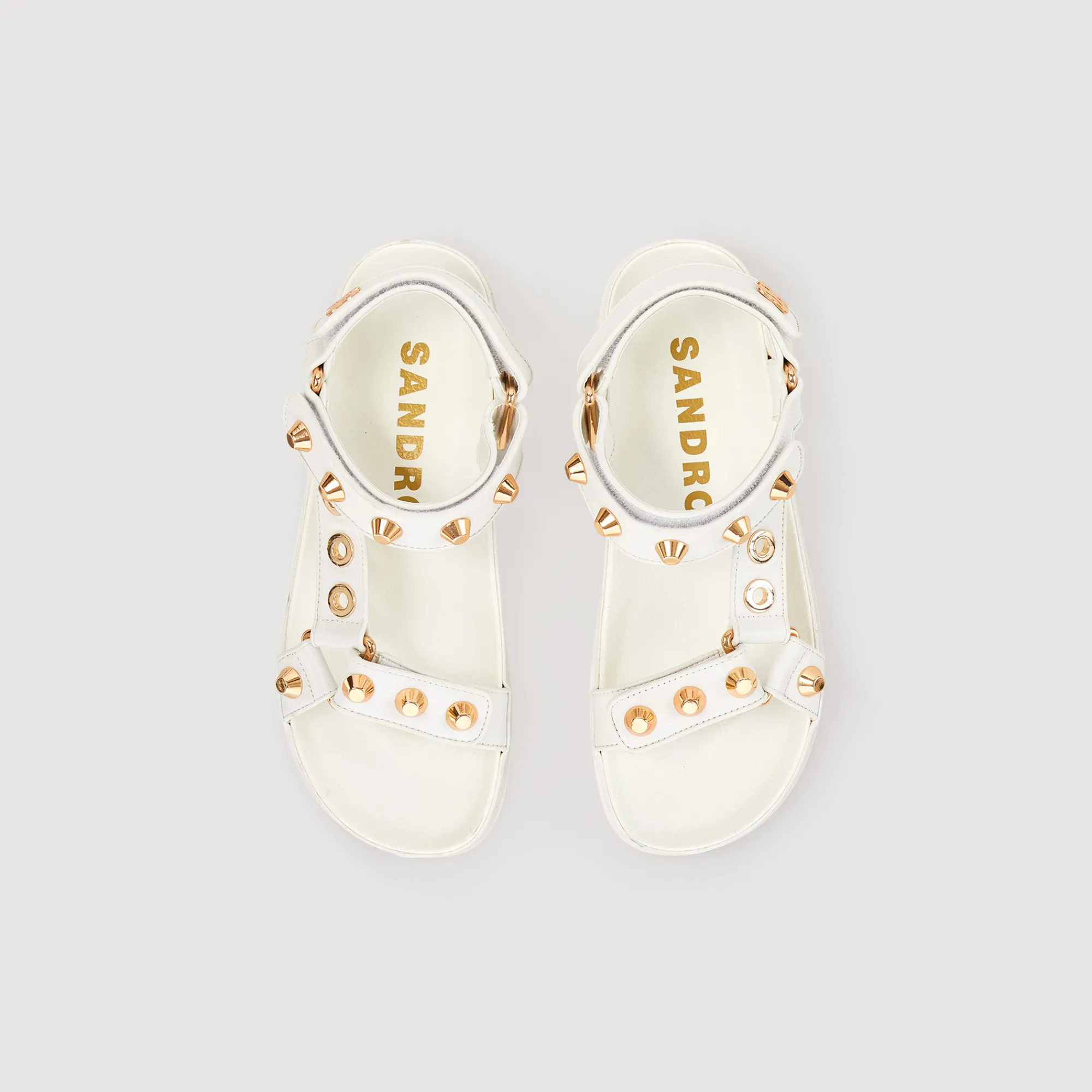 Sandali In Pelle Con Borchie>Sandro Paris Fashion