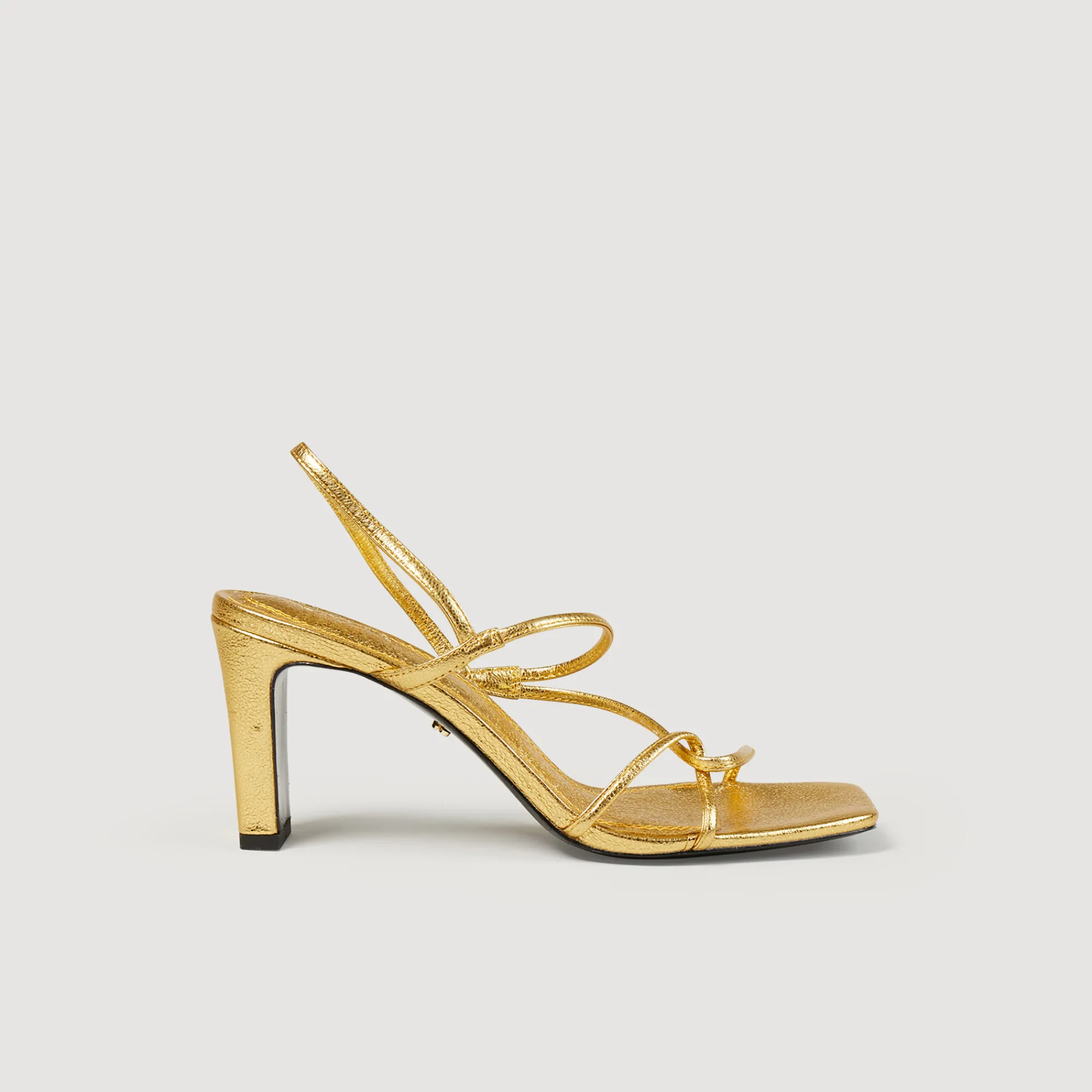 Sandali In Pelle Goffrata>Sandro Paris Shop