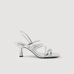 Sandali In Pelle Metallizzata>Sandro Paris Online