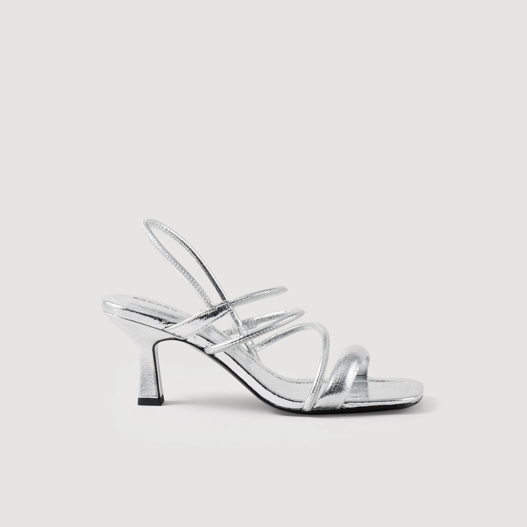 Sandali In Pelle Metallizzata>Sandro Paris Online