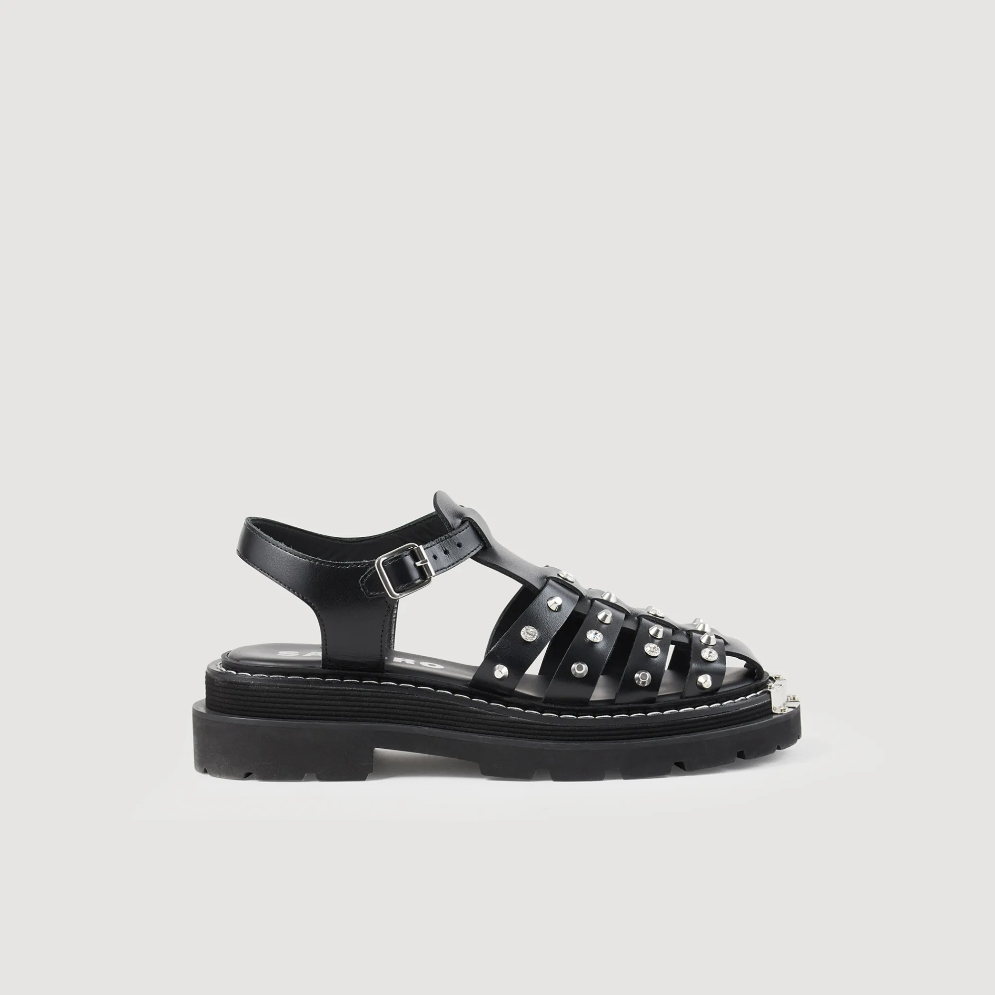 Sandali Olys In Pelle Con Borchie>Sandro Paris Flash Sale
