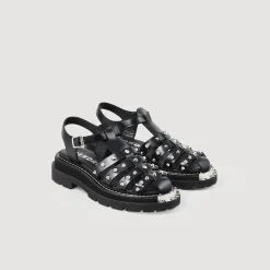 Sandali Olys In Pelle Con Borchie>Sandro Paris Flash Sale