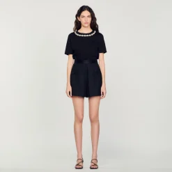 Short A Vita Alta Con Bottoni>Sandro Paris Fashion