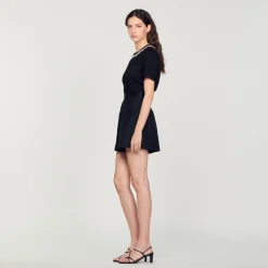 Short A Vita Alta Con Bottoni><noscript><img width=
